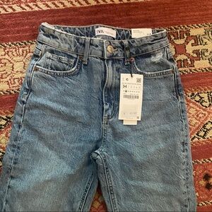 Zara high rise ankle jean